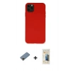 MARSİLYAN™- iPhone 11 Pro Max Kılıf Ahenk Serisi - Siyah 6D Mat Seramik Hayalet Nano Ekran Koruyucu + Gold Shine Kamera Lens Koruma Cam