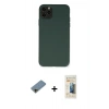 MARSİLYAN™- iPhone 11 Pro Max Kılıf Ahenk Serisi - Siyah 6D Mat Seramik Hayalet Nano Ekran Koruyucu + Gold Shine Kamera Lens Koruma Cam