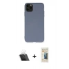 MARSİLYAN™- iPhone 11 Pro Max Kılıf Ahenk Serisi - Siyah 6D Mat Seramik Hayalet Nano Ekran Koruyucu + Kamera Lens Koruma Cam - SF