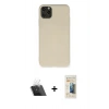 MARSİLYAN™- iPhone 11 Pro Max Kılıf Ahenk Serisi - Siyah 6D Mat Seramik Hayalet Nano Ekran Koruyucu + Kamera Lens Koruma Cam - SF