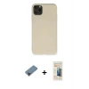 MARSİLYAN™- iPhone 11 Pro Max Kılıf Ahenk Serisi - Siyah 6D Mat Seramik Hayalet Nano Ekran Koruyucu + Metal Kamera Lens Koruma Cam - SH