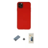 MARSİLYAN™- iPhone 11 Pro Max Kılıf Ahenk Serisi - Siyah 6D Mat Seramik Hayalet Nano Ekran Koruyucu + Metal Kamera Lens Koruma Cam - GD