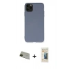 MARSİLYAN™- iPhone 11 Pro Max Kılıf Ahenk Serisi - Siyah 6D Mat Seramik Hayalet Nano Ekran Koruyucu + Rainbow Kamera Lens Koruma Cam - YL