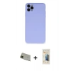 MARSİLYAN™- iPhone 11 Pro Max Kılıf Ahenk Serisi - Siyah 6D Mat Seramik Hayalet Nano Ekran Koruyucu + Rainbow Kamera Lens Koruma Cam - YL