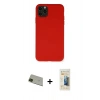 MARSİLYAN™- iPhone 11 Pro Max Kılıf Ahenk Serisi - Siyah 6D Mat Seramik Hayalet Nano Ekran Koruyucu + Rainbow Kamera Lens Koruma Cam - YL