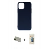 MARSİLYAN™- iPhone 11 Pro Max Kılıf Ahenk Serisi - Siyah 6D Mat Seramik Hayalet Nano Ekran Koruyucu + Rainbow Kamera Lens Koruma Cam - YL