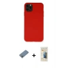 MARSİLYAN™- iPhone 11 Pro Max Kılıf Ahenk Serisi - Siyah 6D Mat Seramik Hayalet Nano Ekran Koruyucu + Shine Kamera Lens Koruma Cam - GS