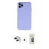MARSİLYAN™- iPhone 11 Pro Max Kılıf Ahenk Serisi - Siyah 6D Mat Seramik Hayalet Nano Ekran Koruyucu + Pers Alüminyum Kamera Lens - SH