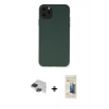 MARSİLYAN™- iPhone 11 Pro Max Kılıf Ahenk Serisi - Siyah 6D Mat Seramik Hayalet Nano Ekran Koruyucu + Pers Alüminyum Kamera Lens - SH