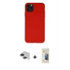 MARSİLYAN™- iPhone 11 Pro Max Kılıf Ahenk Serisi - Siyah 6D Mat Seramik Hayalet Nano Ekran Koruyucu + Pers Alüminyum Kamera Lens - SH