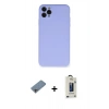 MARSİLYAN™- iPhone 11 Pro Max Kılıf Ahenk Serisi - Siyah Bilvis Hayalet Cam Ekran Koruyucu + Shine Kamera Lens Koruma Cam - GI
