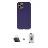 MARSİLYAN™- iPhone 11 Pro Max Kılıf Ahenk Serisi - Siyah Bilvis Hayalet Cam Ekran Koruyucu + Kamera Lens Koruma Cam - SF