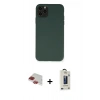 MARSİLYAN™- iPhone 11 Pro Max Kılıf Ahenk Serisi - Siyah Bilvis Hayalet Cam Ekran Koruyucu + Kırmızı Pers Alüminyum Kamera Lens