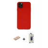 MARSİLYAN™- iPhone 11 Pro Max Kılıf Ahenk Serisi - Siyah Bilvis Hayalet Cam Ekran Koruyucu + Renkli Kamera Lens Koruma Cam - PE