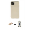 MARSİLYAN™- iPhone 11 Pro Max Kılıf Ahenk Serisi - Siyah Bilvis Hayalet Cam Ekran Koruyucu + Renkli Kamera Lens Koruma Cam - PE