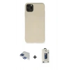 MARSİLYAN™- iPhone 11 Pro Max Kılıf Ahenk Serisi - Siyah Bilvis Hayalet Cam Ekran Koruyucu + Pers Alüminyum Kamera Lens - LT