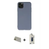 MARSİLYAN™- iPhone 11 Pro Max Kılıf Ahenk Serisi - Siyah Bilvis Hayalet Cam Ekran Koruyucu + Rainbow Kamera Lens Koruma Cam - GD