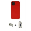 MARSİLYAN™- iPhone 11 Pro Max Kılıf Ahenk Serisi - Siyah Bilvis Hayalet Cam Ekran Koruyucu + Rainbow Kamera Lens Koruma Cam - YL