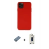 MARSİLYAN™- iPhone 11 Pro Max Kılıf Ahenk Serisi - Siyah Bilvis Hayalet Cam Ekran Koruyucu + Sierra Blue Shine Kamera Lens Koruma Cam