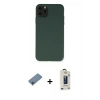 MARSİLYAN™- iPhone 11 Pro Max Kılıf Ahenk Serisi - Siyah Bilvis Hayalet Cam Ekran Koruyucu + Sierra Blue Shine Kamera Lens Koruma Cam