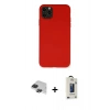 MARSİLYAN™- iPhone 11 Pro Max Kılıf Ahenk Serisi - Siyah Bilvis Hayalet Cam Ekran Koruyucu + Pers Alüminyum Kamera Lens - SH