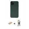 MARSİLYAN™- iPhone 11 Pro Max Kılıf Ahenk Serisi - Siyah Bilvis Hayalet Cam Ekran Koruyucu + Turuncu Renkli Kamera Lens Koruma Cam