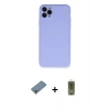 MARSİLYAN™- iPhone 11 Pro Max Kılıf Ahenk Serisi - Siyah Joko Magic 5D Hayalet Cam + Metal Kamera Lens Koruma Cam - AKYL
