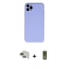 MARSİLYAN™- iPhone 11 Pro Max Kılıf Ahenk Serisi - Siyah Joko Magic 5D Hayalet Cam + Pers Alüminyum Kamera Lens - YL