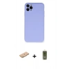 MARSİLYAN™- iPhone 11 Pro Max Kılıf Ahenk Serisi - Siyah Joko Magic 5D Hayalet Cam + Renkli Kamera Lens Koruma Cam - PE