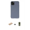 MARSİLYAN™- iPhone 11 Pro Max Kılıf Ahenk Serisi - Siyah Joko Magic 5D Hayalet Cam + Renkli Kamera Lens Koruma Cam - PE