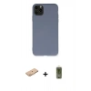 MARSİLYAN™- iPhone 11 Pro Max Kılıf Ahenk Serisi - Siyah Joko Magic 5D Hayalet Cam + Renkli Kamera Lens Koruma Cam - TU