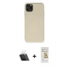 MARSİLYAN™- iPhone 11 Pro Max Kılıf Ahenk Serisi - Siyah Mat Seramik Nano Ekran Koruyucu + Kamera Lens Koruma Cam - SF