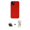 MARSİLYAN™- iPhone 11 Pro Max Kılıf Ahenk Serisi - Siyah Mat Seramik Nano Ekran Koruyucu + Kamera Lens Koruma Cam - SF