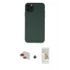 MARSİLYAN™- iPhone 11 Pro Max Kılıf Ahenk Serisi - Siyah Mat Seramik Nano Ekran Koruyucu + Pers Alüminyum Kamera Lens - KI