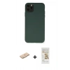 MARSİLYAN™- iPhone 11 Pro Max Kılıf Ahenk Serisi - Siyah Mat Seramik Nano Ekran Koruyucu + Mavi Renkli Kamera Lens Koruma Cam
