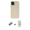 MARSİLYAN™- iPhone 11 Pro Max Kılıf Ahenk Serisi - Siyah Mat Seramik Nano Ekran Koruyucu + Metal Kamera Lens Koruma Cam - GS