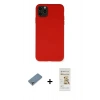 MARSİLYAN™- iPhone 11 Pro Max Kılıf Ahenk Serisi - Siyah Mat Seramik Nano Ekran Koruyucu + Metal Kamera Lens Koruma Cam - GS