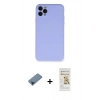 MARSİLYAN™- iPhone 11 Pro Max Kılıf Ahenk Serisi - Siyah Mat Seramik Nano Ekran Koruyucu + Metal Kamera Lens Koruma Cam - MI