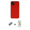 MARSİLYAN™- iPhone 11 Pro Max Kılıf Ahenk Serisi - Siyah Mat Seramik Nano Ekran Koruyucu + Metal Kamera Lens Koruma Cam - MR