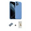MARSİLYAN™- iPhone 11 Pro Max Kılıf Ahenk Serisi - Siyah Mat Seramik Nano Ekran Koruyucu + Metal Kamera Lens Koruma Cam - MR