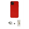 MARSİLYAN™- iPhone 11 Pro Max Kılıf Ahenk Serisi - Siyah Mat Seramik Nano Ekran Koruyucu + Pers Alüminyum Kamera Lens - YL