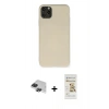 MARSİLYAN™- iPhone 11 Pro Max Kılıf Ahenk Serisi - Siyah Mat Seramik Nano Ekran Koruyucu + Pers Alüminyum Kamera Lens - SH