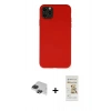 MARSİLYAN™- iPhone 11 Pro Max Kılıf Ahenk Serisi - Siyah Mat Seramik Nano Ekran Koruyucu + Pers Alüminyum Kamera Lens - SH