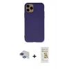 MARSİLYAN™- iPhone 11 Pro Max Kılıf Ahenk Serisi - Siyah Mat Seramik Nano Ekran Koruyucu + Pers Alüminyum Kamera Lens - LT