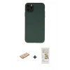 MARSİLYAN™- iPhone 11 Pro Max Kılıf Ahenk Serisi - Siyah Mat Seramik Nano Ekran Koruyucu + Renkli Kamera Lens Koruma Cam - PE