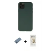 MARSİLYAN™- iPhone 11 Pro Max Kılıf Ahenk Serisi - Siyah Mat Seramik Nano Ekran Koruyucu + Shine Kamera Lens Koruma Cam - MI
