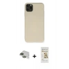 MARSİLYAN™- iPhone 11 Pro Max Kılıf Ahenk Serisi - Siyah Mat Seramik Nano Ekran Koruyucu + Pers Alüminyum Kamera Lens - YL