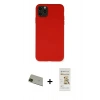 MARSİLYAN™- iPhone 11 Pro Max Kılıf Ahenk Serisi - Siyah Mat Seramik Nano Ekran Koruyucu + Rainbow Kamera Lens Koruma Cam - YL