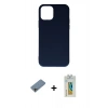 MARSİLYAN™- iPhone 11 Pro Max Kılıf Ahenk Serisi - Siyah Polymer Nano Ekran Koruyucu + Shine Kamera Lens Koruma Cam - GI