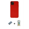 MARSİLYAN™- iPhone 11 Pro Max Kılıf Ahenk Serisi - Siyah Polymer Nano Ekran Koruyucu + Metal Kamera Lens Koruma Cam - GD
